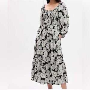 GAP Black and White Floral Maxi Dress NWOT